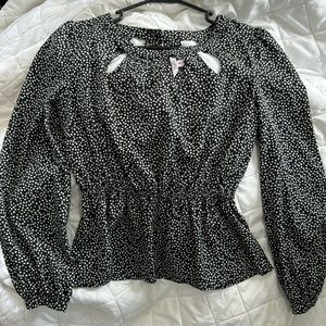 Candie’s Cinched Waist Heart Blouse